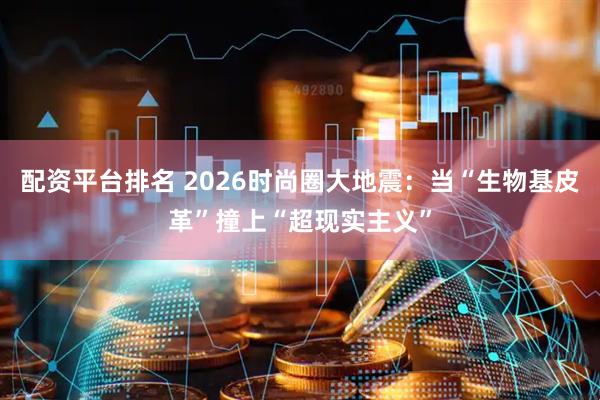 配资平台排名 2026时尚圈大地震：当“生物基皮革”撞上“超现实主义”